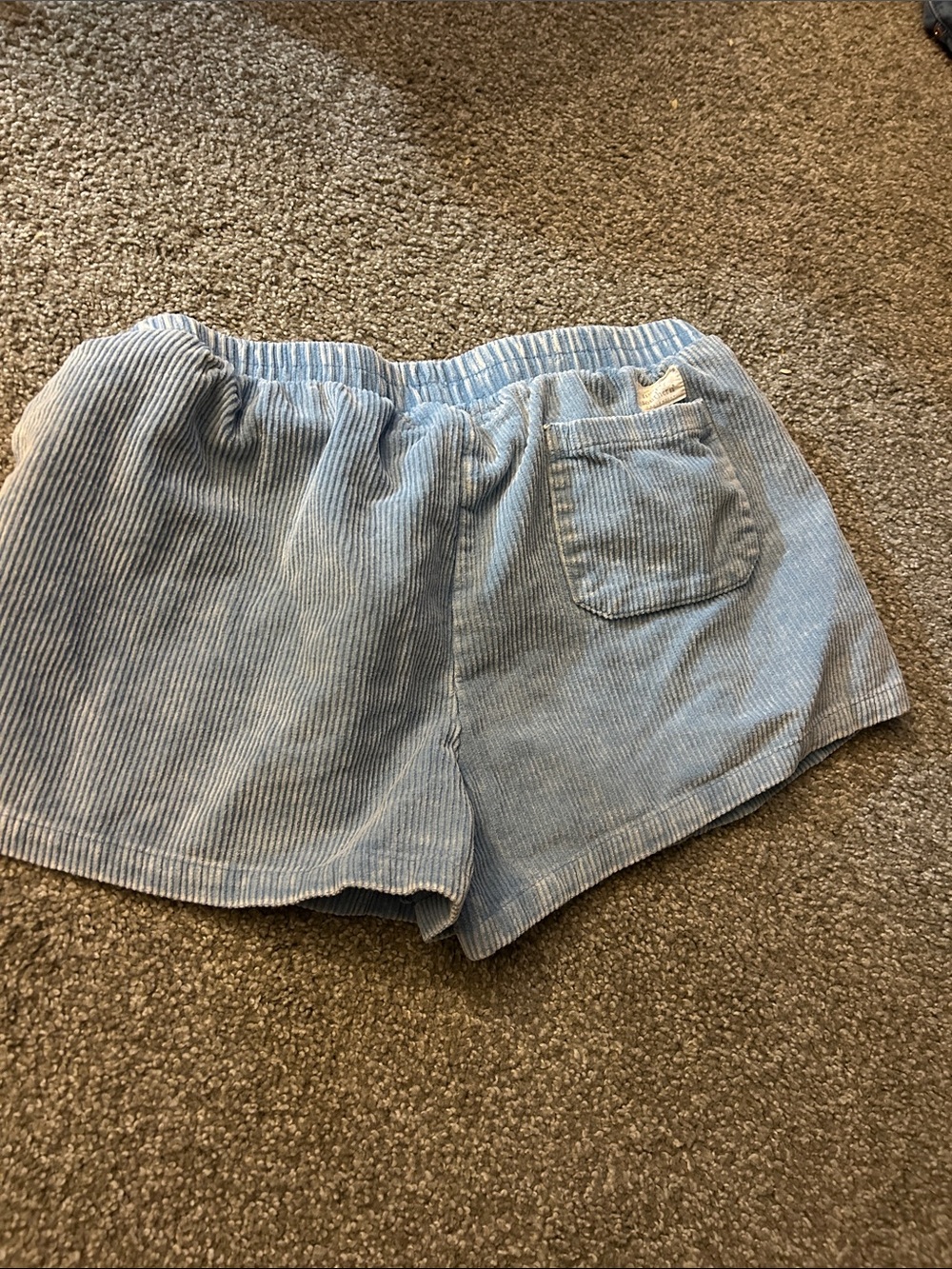 Simply Southern Pale Blue Corduroy Athletic Shorts - Picture 4 of 4